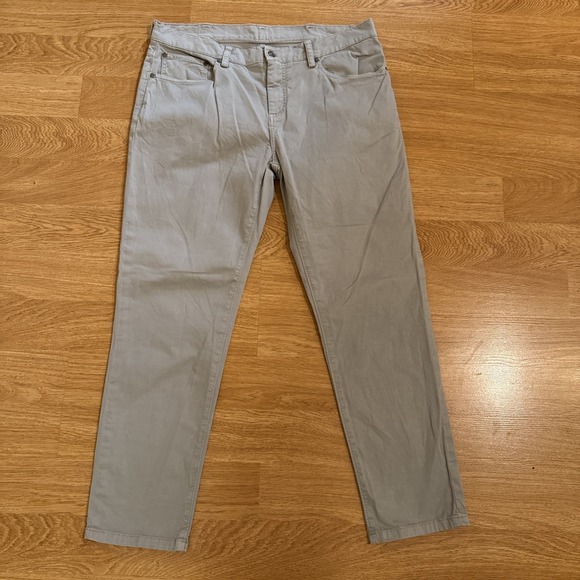 Brooks Brothers Pants Men's Gray 38x30 (Act 38x28.5) Slim Fit Flat Front Preppy - Picture 1 of 10